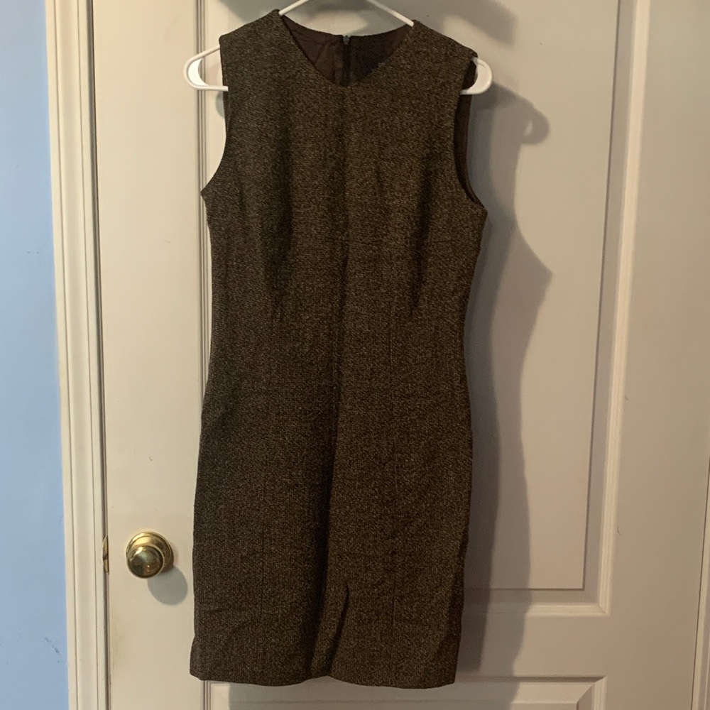 Zara Brown Sleeveless Midi 20% rayon Lining Dress